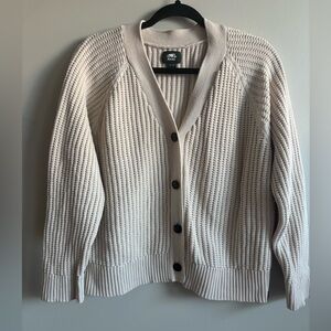 Roots Beige Button-Up Cardigan